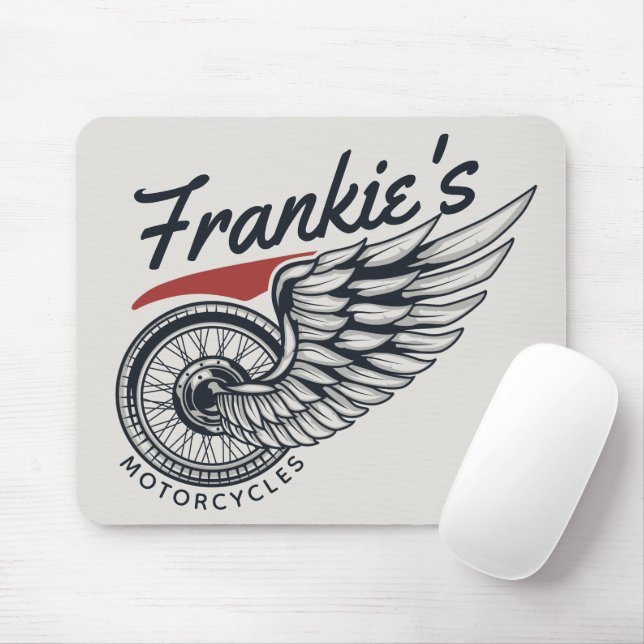 Alfombrilla De Ratón Tienda personalizada de motocicletas Volando en bi (Con ratón)