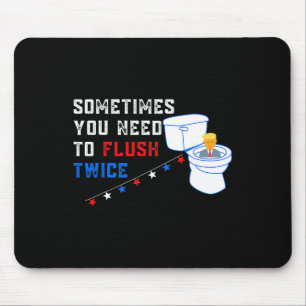 Alfombrilla De Ratón Tienes Que Flush Dos Veces Divertido Anti-Trump
