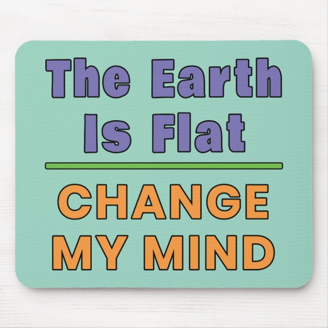 Alfombrilla De Ratón Tierra plana (Frente)