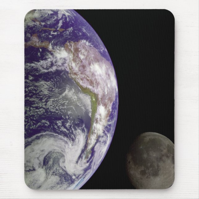 Alfombrilla De Ratón Tierra y luna Mousepad (Frente)