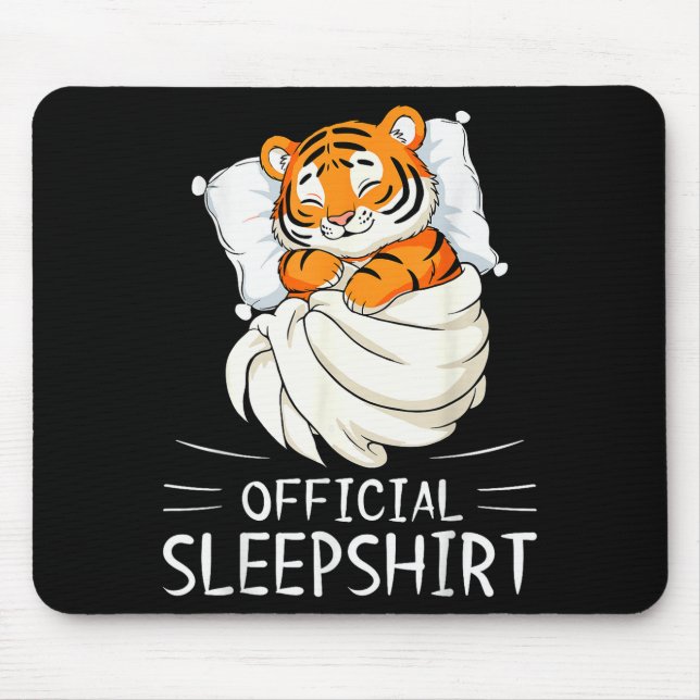 Alfombrilla De Ratón Tiger Animal Sleepshirt Pajamas Nightgown  (Frente)