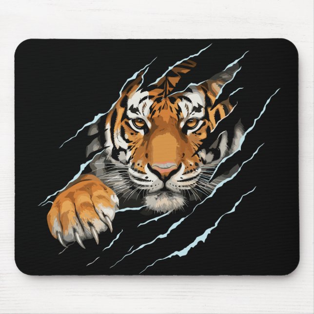 Alfombrilla De Ratón Tiger Design Mousepad (Frente)