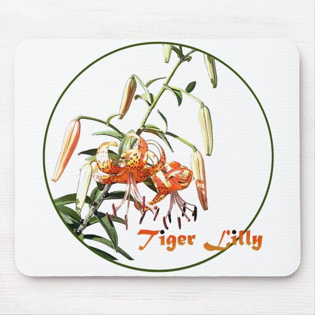 Alfombrilla De Ratón Tiger Lilly (Frente)