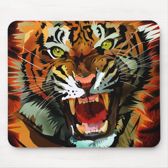 Alfombrilla De Ratón Tiger Roar (Frente)