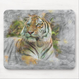 Alfombrilla De Ratón tigre animal artístico 3