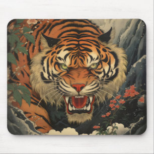 Alfombrilla De Ratón Tigre asiático tradicional