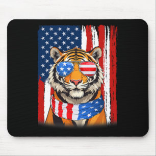 Alfombrilla De Ratón Tigre bandera de Estados Unidos hombres mujeres 4 