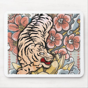 Alfombrilla De Ratón Tigre blanco