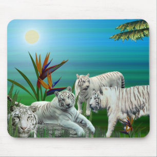 Alfombrilla De Ratón Tigre blanco Mousepad03