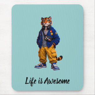 Alfombrilla De Ratón Tigre Cool en Arte de Ropa Urbana - Tigre de Estil
