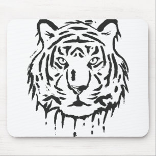 Alfombrilla De Ratón Tigre, el ícono animal, depredador de gato, zoológ
