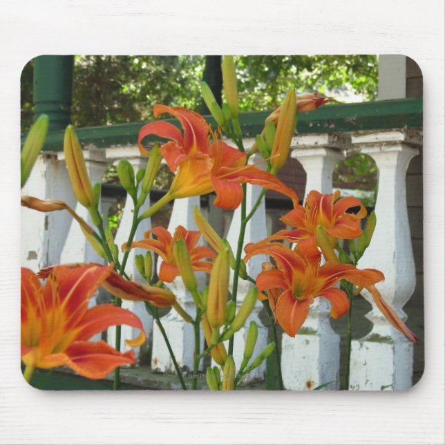 Alfombrilla De Ratón Tigre naranja Lilies - Viñedo de Martha (Frente)