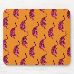 Alfombrilla De Ratón Tigre - Rosa Vibrante
