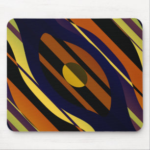 Alfombrilla De Ratón Tigre Sunset Naranja Black Yellow Blue Pattern