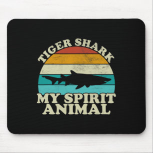 Alfombrilla De Ratón Tigre, tiburón, mi animal espiritual, pesca de pec