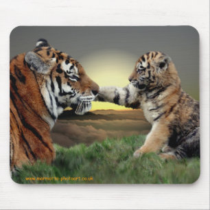 Alfombrilla De Ratón Tigre y Cub Mousemat