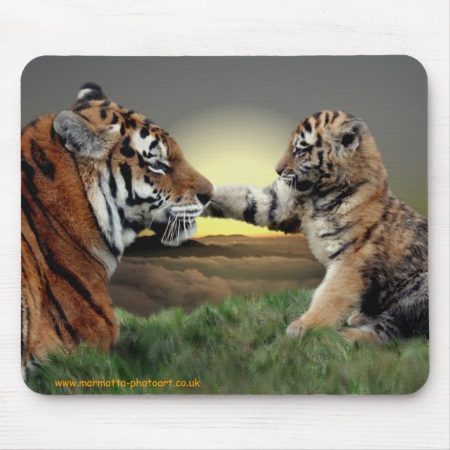 Alfombrilla De Ratón Tigre y Cub Mousemat (Frente)