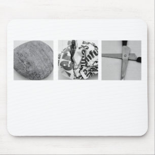 Alfombrilla De Ratón Tijeras de papel Mousepad de la roca