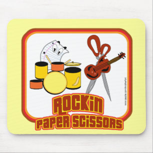 Alfombrilla De Ratón Tijeras de papel Rockin