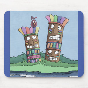 Alfombrilla De Ratón Tiki Bird Rosebud Mouse Pad