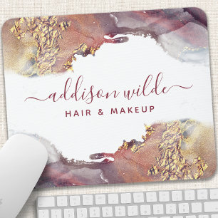 Alfombrilla De Ratón Tinta de acuarela líquida de arte moderno púrpura 