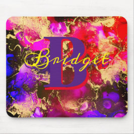 Alfombrilla De Ratón Tinta de alcohol morada y fuscia silvestre