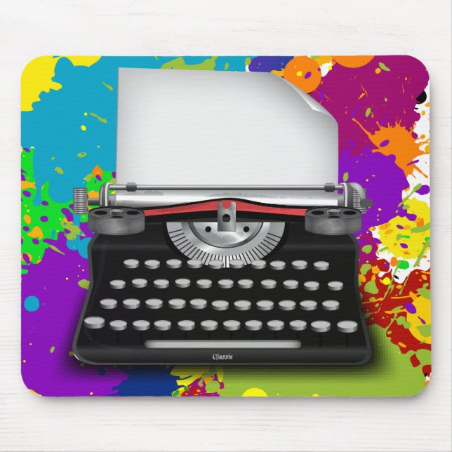 Alfombrilla De Ratón Tinta de máquina de escribir (Frente)