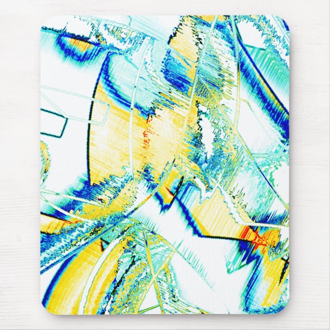 Alfombrilla De Ratón Tinta deslizada no, imagen con manchas amarillas,  (Frente)