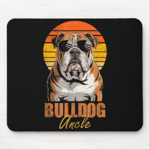 Alfombrilla De Ratón Tío Cool Retro Bulldog Divertido Vintage Amantes d