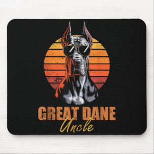 Alfombrilla De Ratón Tío Cool Retro Gran Dane Divertido Perro Vintage A