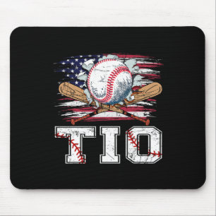 Alfombrilla De Ratón Tio de béisbol T-ball Bandera Americana Orgulloso 