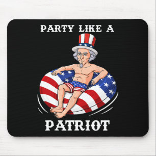 Alfombrilla De Ratón Tío Sam 4 De Julio Diversión Patriota De Estados U