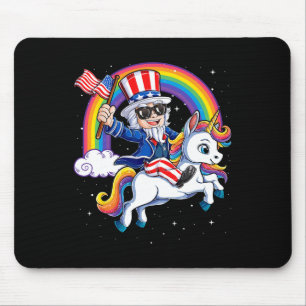 Alfombrilla De Ratón Tío Sam Unicornio 4 De Julio Mericorn Hombres Muje