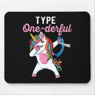 Alfombrilla De Ratón Tipo Unicornio Dabbing Onederful Diabetes Tipo 1 C