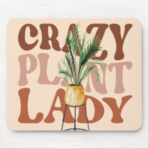 Alfombrilla De Ratón Tipografía de plantas de acuarela de Lady retro