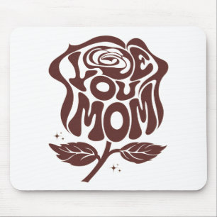 Alfombrilla De Ratón Tipografía de Rosa Ama a Mamá