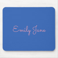 Tipografía simple personalizada en rosa y azul