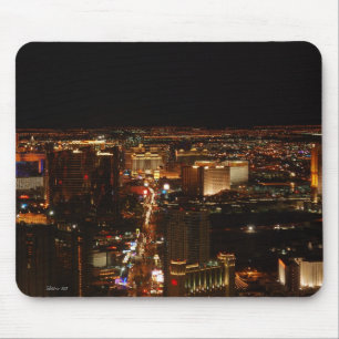 Alfombrilla De Ratón Tira de Las Vegas en la noche