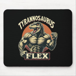 Alfombrilla De Ratón Tiranosaurio culturista divertido Flex Gym T-rex D