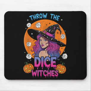 Alfombrilla De Ratón Tirar las brujas de los dados Fiesta Bunco Hallowe