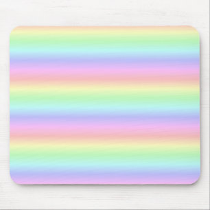 Alfombrilla De Ratón Tiras de arcoiris Pastel - Patrón