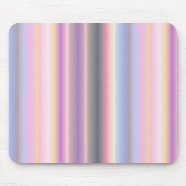 Alfombrilla De Ratón Tiras de arcoiris Pastel - Patrón (Frente)
