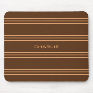 Alfombrilla De Ratón Tiras de chocolate personalizado monogramo