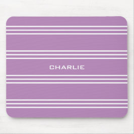 Alfombrilla De Ratón Tiras de Lilac personalizado monogramo mousepad