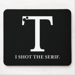 Alfombrilla De Ratón tiré la tipografía divertida del trazo de pie