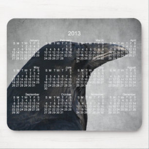 Alfombrilla De Ratón Tiro del encanto del cuervo; Calendario 2013