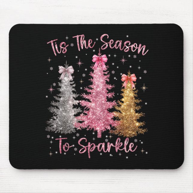 Alfombrilla De Ratón Tis The Season Sparkle Christmas Tree Xmas Women G (Frente)