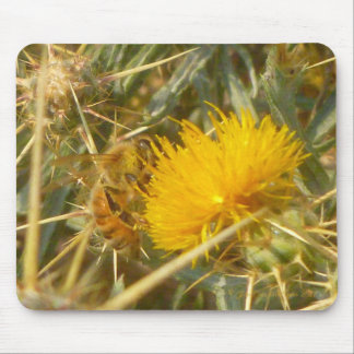 Alfombrilla De Ratón Tistle de abejas y estrellas (Centaurea solstitial