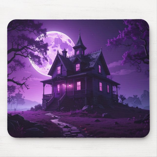 Alfombrilla De Ratón Title: Haunted Moonlight – Gothic Fantasy Mouse Pa (Frente)