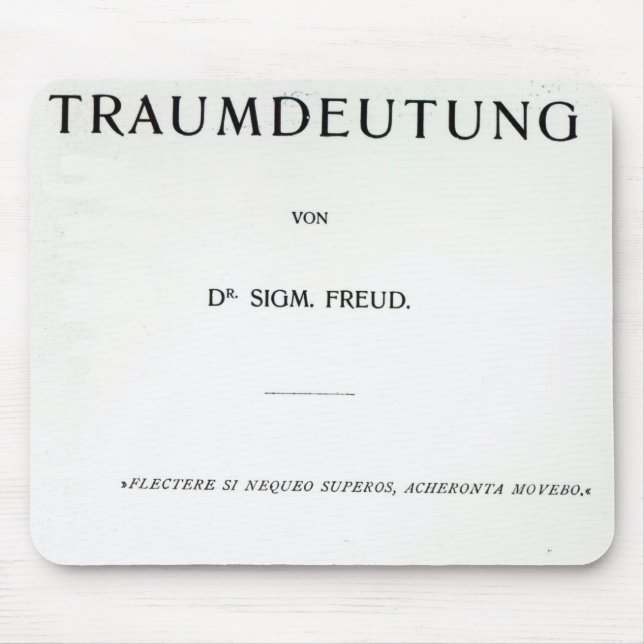 Alfombrilla De Ratón Titlepage a morir Traumdeutung de Sigmund Freud (Frente)